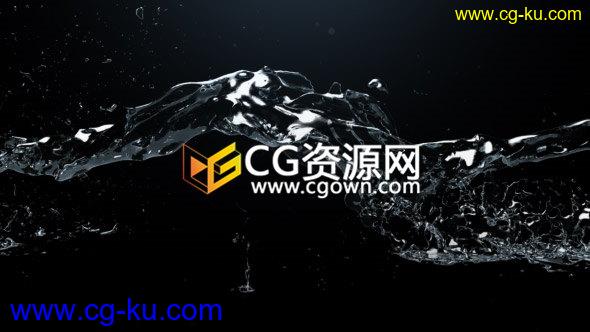 AE模板液体水花流体动画演绎标志LOGO片头效果的图片1