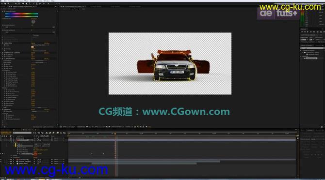 AE tuts-实拍背景合成变形汽车教程（含工程文件）的图片1