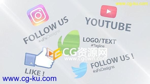 8组简约现代企业标志片头社交媒体LOGO动画AE模板的图片1