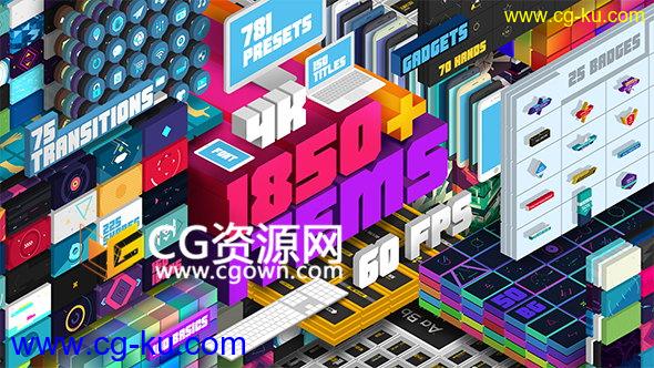 AE扩展脚本支持Win/Mac平台文字标题预设图形背景转场MG动画的图片1