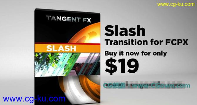 Tangent FX – Slash Transition for FCPX斜线转场特效插件的图片1