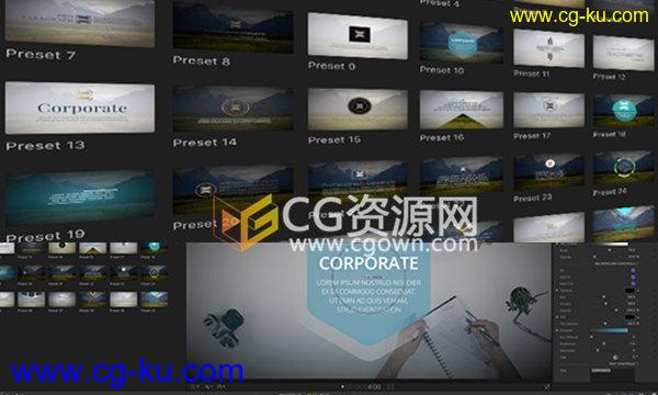 FCPX插件 Paragraph Corporate 企业商务标志片头片尾字幕动画的图片1