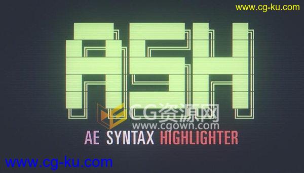 ASH Syntax Highlighter 1.0.1 AE脚本制作代码高亮显示特效视频的图片1