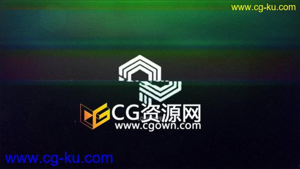 AE模板故障像素跳动特效网络LOGO片头动画效果工程的图片1