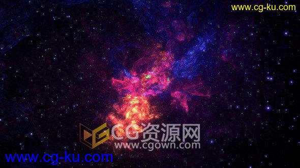 4K(3840X2160)分辨率视频素材银河星空散发云粒子动画的图片1