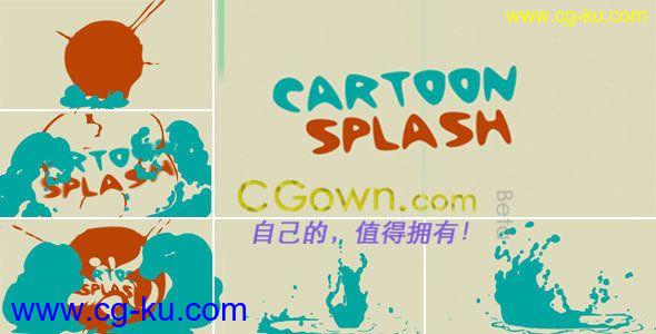 Videohive Cartoon splash logo卡通水花logo演绎AE模板的图片1