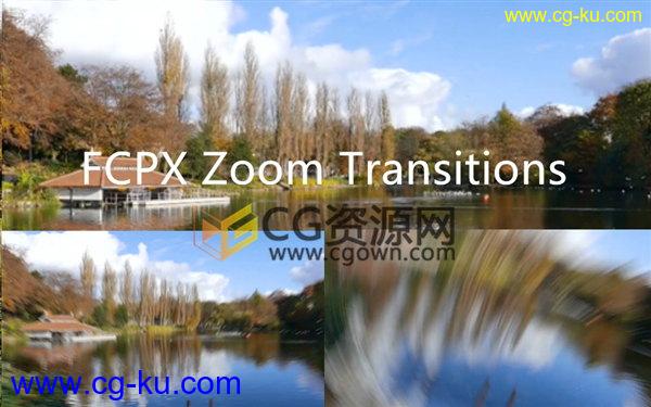 FCPX Zoom Transitions 32种冲击模糊视频转场效果预设的图片1