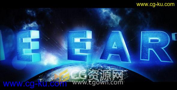 E3D制作三维文字片头动画宣传片开场视频AE模板的图片1