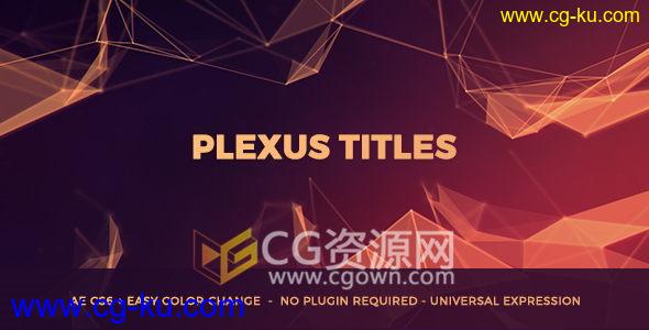 Plexus2制作抽象点线背景宣传文字标题动画视频工程AE模板的图片1