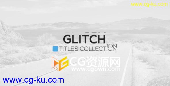 Glitch失真科技感信号损坏文字标题字幕动画-AE模板下载的图片1