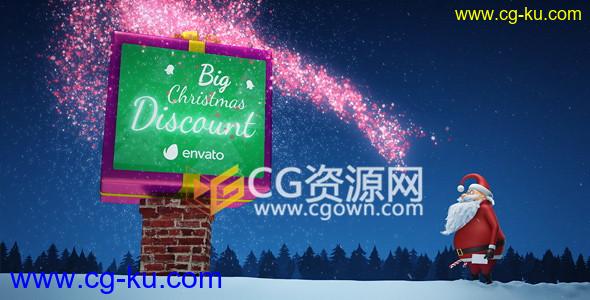 三维卡通圣诞老人房子演绎Christmas片头动画-AE模板下载的图片1