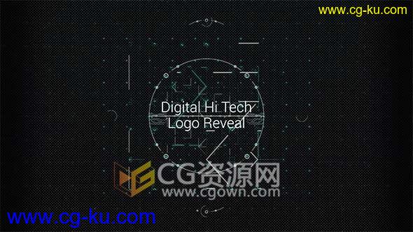 高科技感图形线条演绎LOGO片头动画工程-AE模板下载的图片1