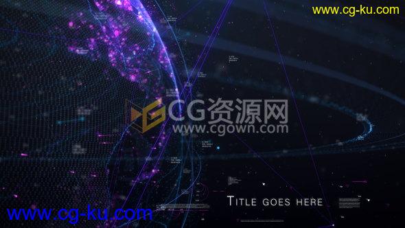 高科技感数字信息HUD地球安全技术宣传片头制作-AE模板的图片1