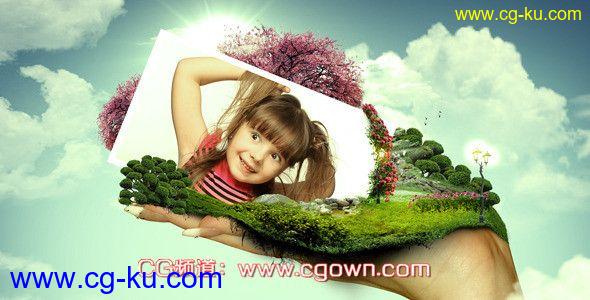 Videohive World On Hands世界之手AE模板的图片1