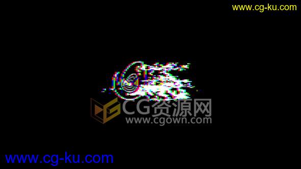 Glitch数字信号失真RGB分割特效演绎标志LOGO片头动画-AE模板下载的图片1