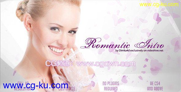 videohive romantic intro浪漫心型过渡婚礼开场AE模板的图片1