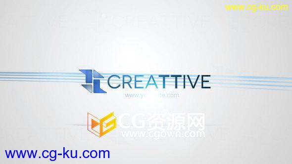 明亮条纹干净公司LOGO企业标志片头动画视频-AE模板下载的图片1