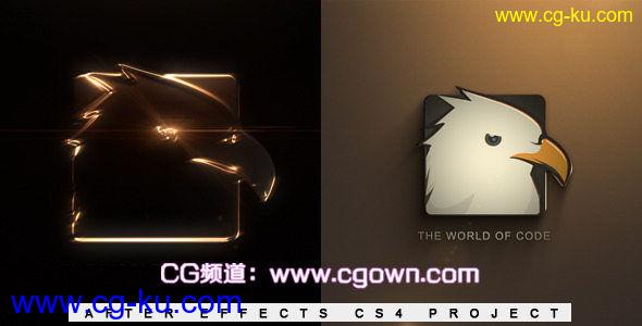 AE模板 优雅的光滑边缘标志展示 elegant glossy edge reveal的图片1