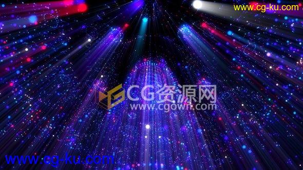 4K分辨率VJ素材旋转粒子射线魅力LED舞台背景视频素材下载的图片1