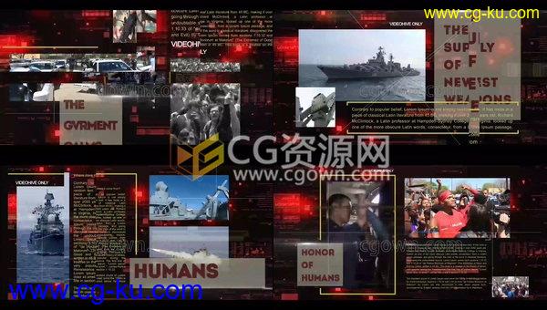 军事政治科学科技历史战争新闻纪录片视频制作工程-AE模板下载的图片1