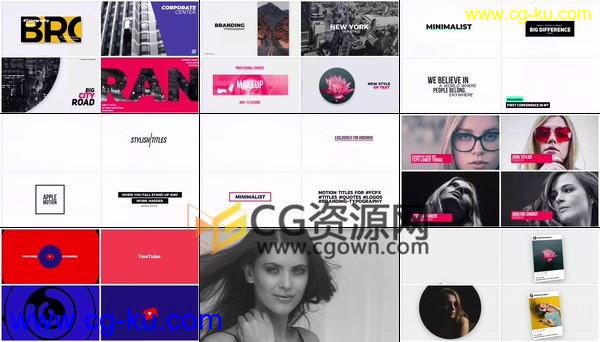 FCPX插件时尚宣传视频中文字标题转场字幕条动画的图片1