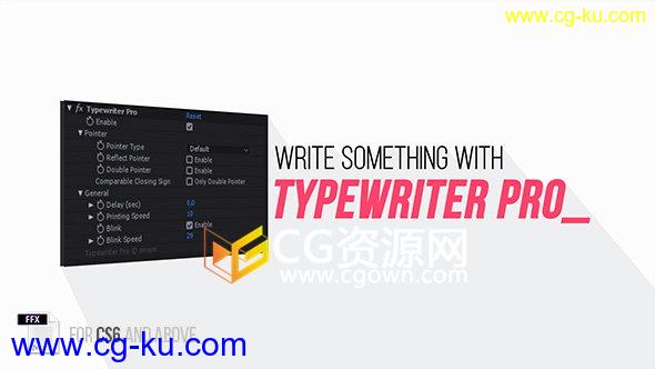 AE预设Typewriter制作电脑打字机效果文字标题ffx动画的图片1