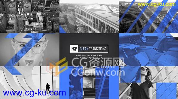 Transitions FCPX转场插件36组简洁图形公司企业商务转场动画的图片1