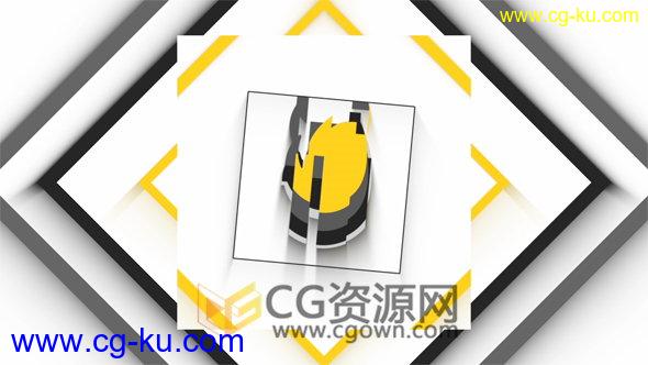 图形切割MG动画企业公司LOGO片头效果-AE模板工程的图片1