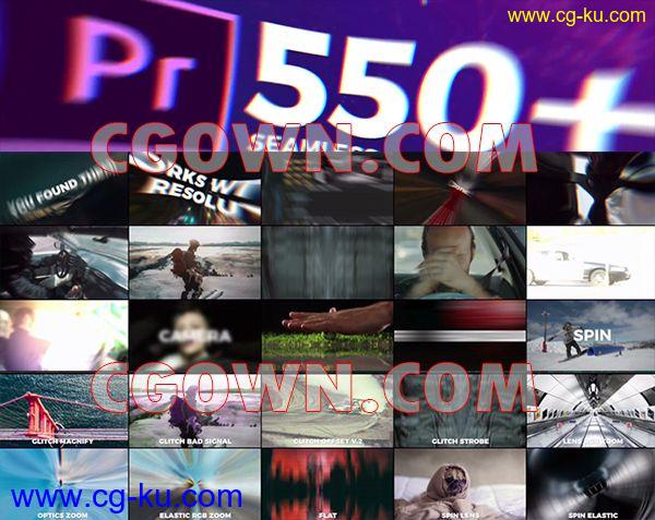 Premiere工程文件550+转场特效动画视频音效素材-PR模板的图片1