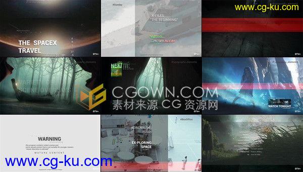 Glitch故障特效图形完整电视包装宣传介绍字幕-AE模板下载的图片1