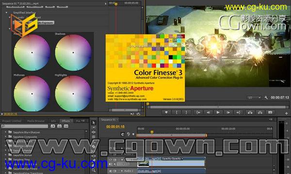 Color Finesse Pl 3.1.0 完整版AE/PR专业高级调色颜色校正插件的图片1