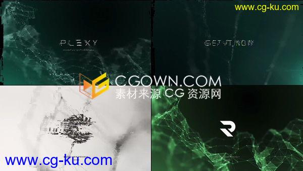 互联网科技感点线粒子失真特效动画标题LOGO揭示视频-AE模板下载的图片1