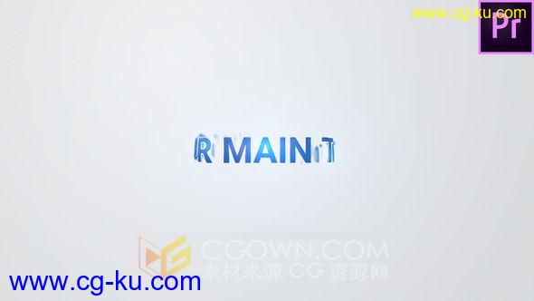 明亮闪光翻转折叠旋转公司文字LOGO动画片头视频-PR模板下载的图片1