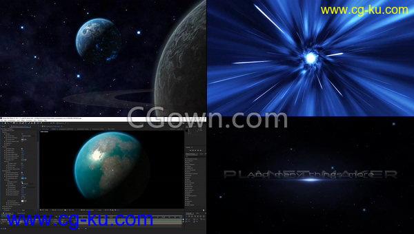 三维宇宙行星地球制作文学科学科幻太空恒星效果视频-AE模板下载的图片1