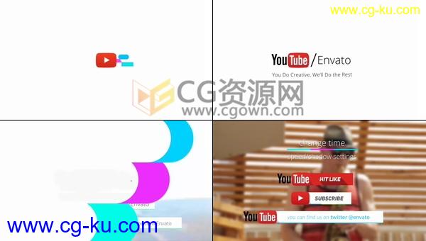 标志ID动画现代新闻字幕条包装社交媒体视频频道-AE模板下载的图片1