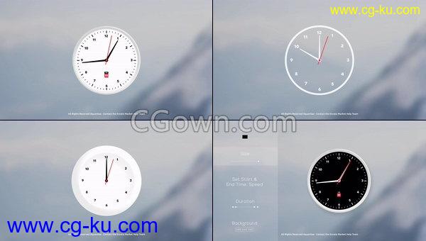 制作时钟面模拟秒表倒计时手表UI自定效果动画-AE模板下载的图片1