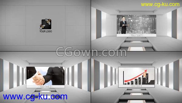 3D白模房间介绍宣传企业信息图文LOGO动画视频效果-AE模板下载的图片1