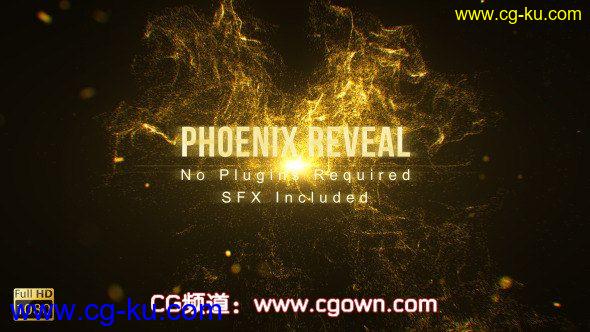 videohive phoenix reveal凤凰粒子logo演绎AE模板的图片1