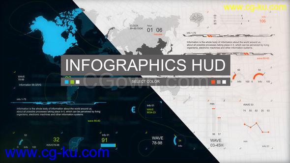 科技感信息数据信息图像设计HUD动画元素资源包-AE模板下载的图片1