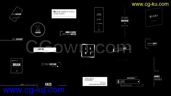 极简文本快速呈现企业介绍排版标题动画-AE模板下载的图片1