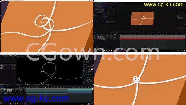 AE教程-创建线条缠绕绳子打结动画含工程文件的图片1