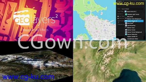 GEOlayers 2 V1.2.7真实世界地图位置路径展示动画带视频使用教程-AE脚本的图片1