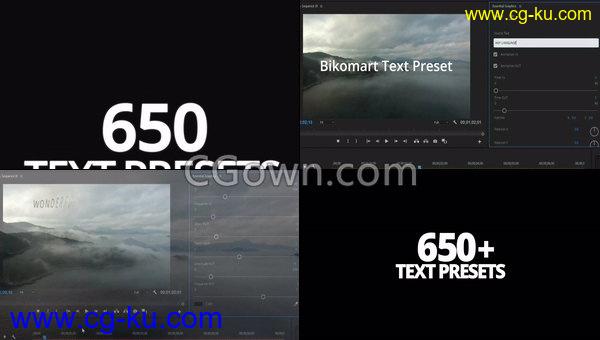 800组效果字幕文字标题动画mogrt-PR预设+AE模板下载的图片1