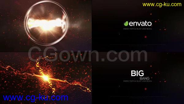 4k爆炸火焰粒子标志揭秘LOGO片头动画-AE模板下载的图片1