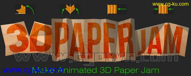 3D Paper Jam 1.2 AE脚本制作纸张折叠展开图形动画效果的图片1