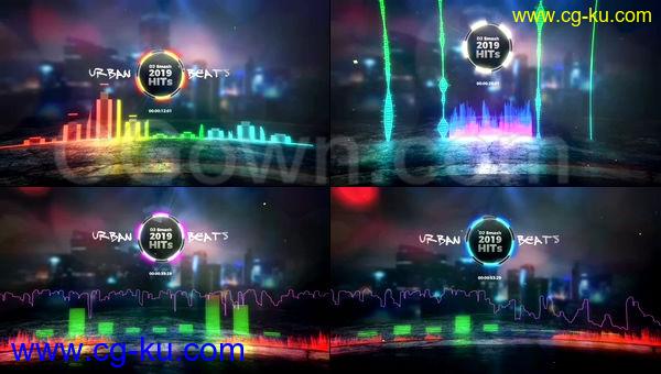 VJ循环城市节奏现场表演活动可视化音乐音频反应动画-AE模板下载的图片1
