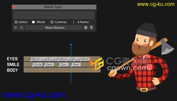 Marker Typer v1.0 AE脚本下载图层标记批量处理工具的图片1