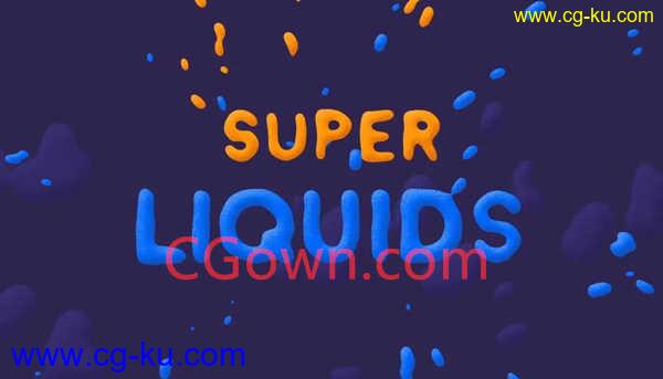 Super Liquids v1.2 AE脚本制作MG动画液体流体拖尾效果工具的图片1