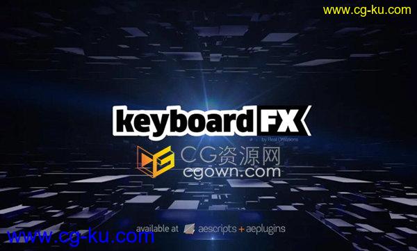 keyboardFX v1.1 AE脚本生成键盘操作界面输入打字动画效果的图片1