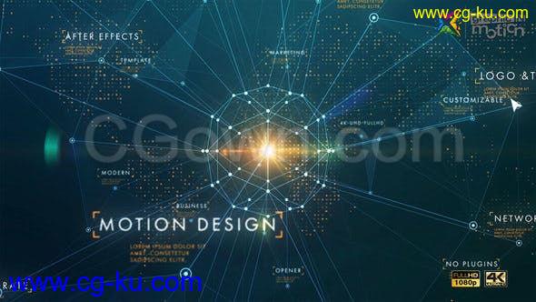 现代高科技复杂数码开场HUD元素商业演示5G时代宣传视频-AE模板下载的图片1